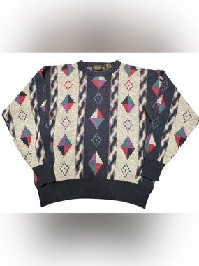 Vintage Michael Gerald Geometric Southwestern Sweater L